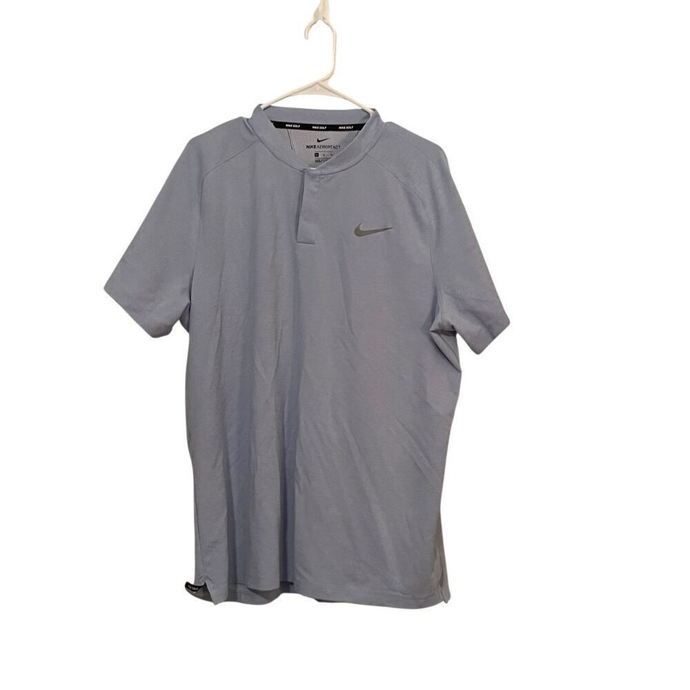 Nike Mens Blue Golf DriFit Momentum Victory Blade Collar Polo Shirt Size XL